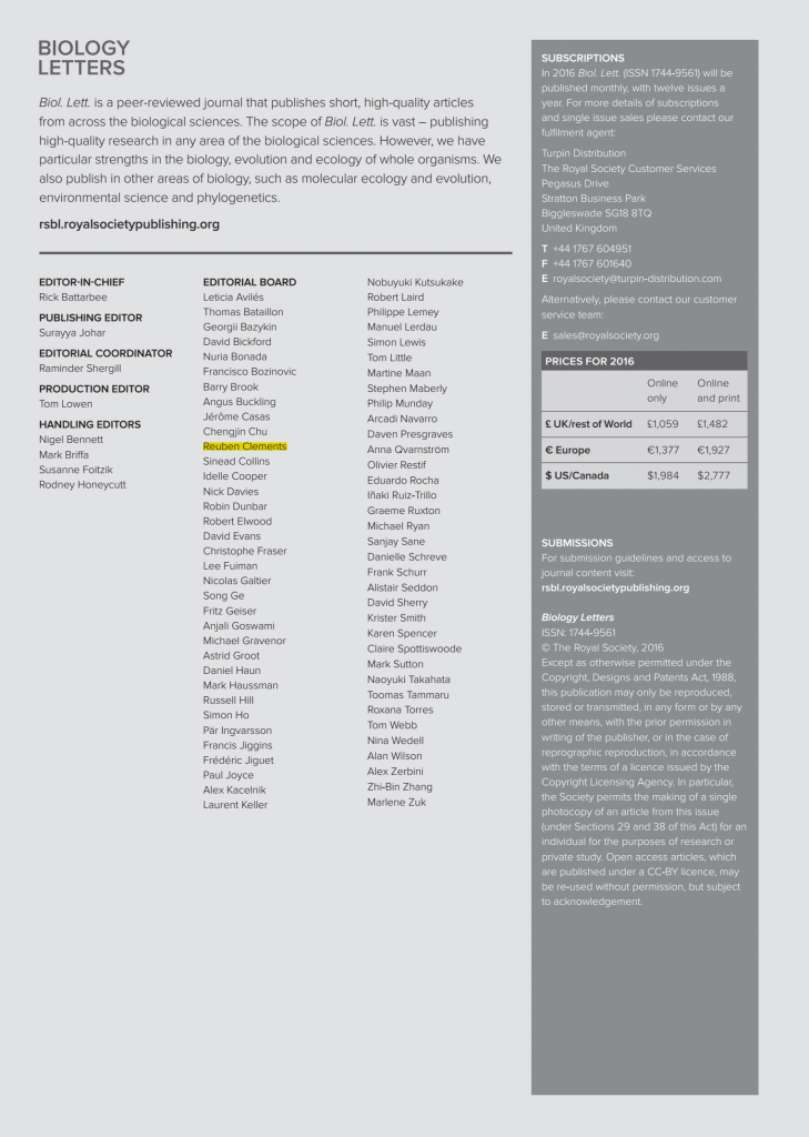 ED Board Biology Letters