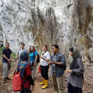 Participants listening to the briefing by Dr. Sigit Wiantoro from Bogor Museum, Indonesia, Dr. Tigga Kingston from Texas Tech University, Dr. Nancy Simmons from American Museum of Natural History and Dr. Stephen Rossiter from Queen Mary Unviersity of London, UK.